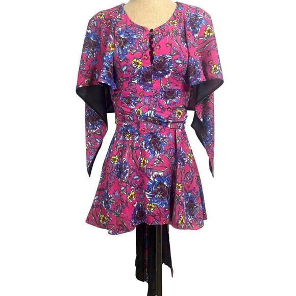 Prabal Gurung Floral Print Mini Dress/Tunic Size 2 - Picture 1 of 9